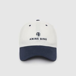Anine Bing Navy and White Baseball Cap